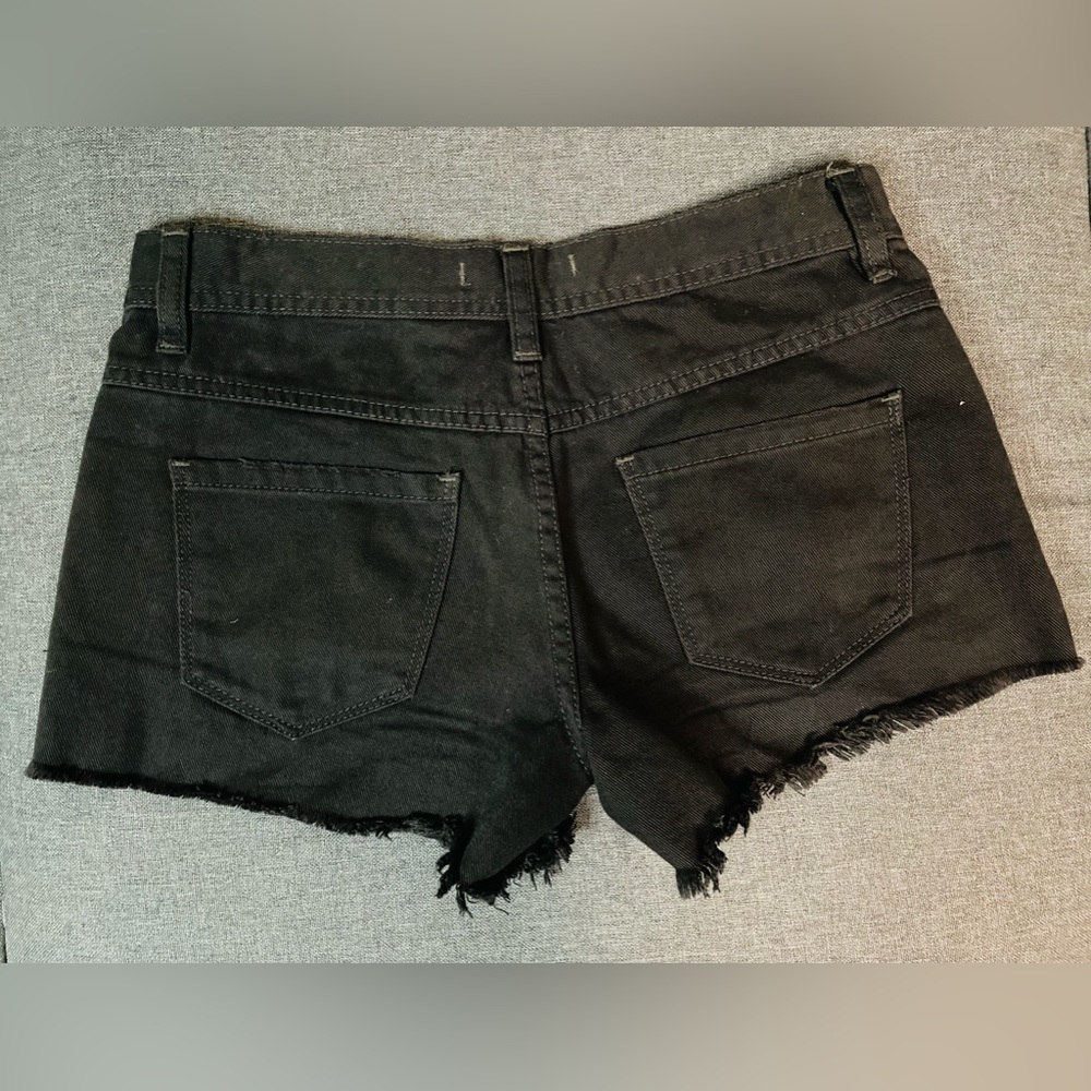 FP FREE PEOPLE BLACK SHORTS Size W 24 U.S.A.COD # 0159. - Picture 5 of 14